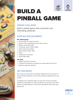 build a pinball game