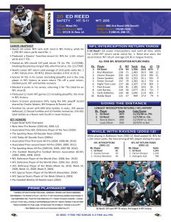 20 ED REED - Baltimore Ravens