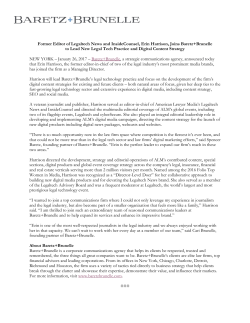 Erin Harrison Joins Baretz+Brunelle to Lead New Legal Tech