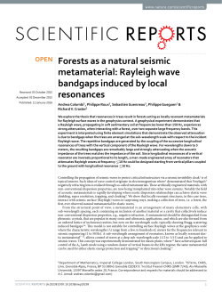 Forests as a natural seismic metamaterial: Rayleigh wave bandgaps