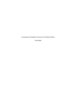 Exploration of Franklin D. Roosevelt`s Paralytic Illness