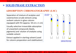 Solid phase extraction (LSC, SPE)