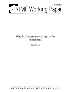 Why is Unemployment High in the Philippines?