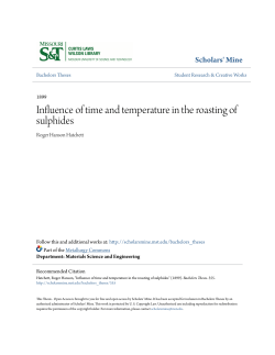 Influence of time and temperature in the roasting of