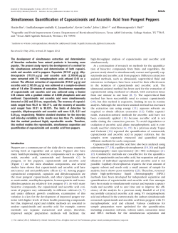 Simultaneous Quantification of Capsaicinoids