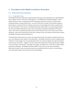 2 Description of the Middle Grand River Watershed