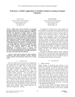 A Mobile Application to Facilitate Student Learning in Organic