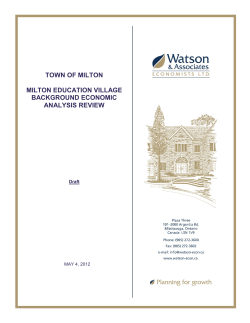 Milton Education Village Background Economic
