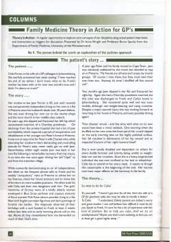 Family Medicine Theory in Action for GP`s