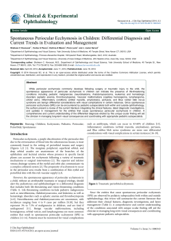 Spontaneous Periocular Ecchymosis in Children