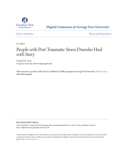 People with Post Traumatic Stress Disorder Heal with Story