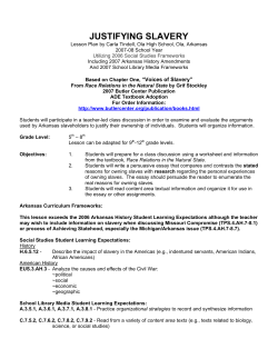 JUSTIFYING SLAVERY - Arkansas History Hub