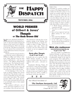 Happy Dispatch - Durham Savoyards