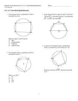 Inscribed Quadrilaterals