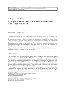 Computation of Weak Stability Boundaries: Sun&ndash;Jupiter System