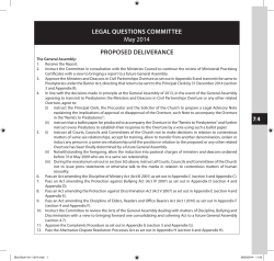 Legal Questions Committee report