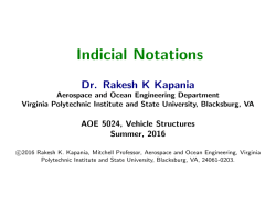 Indicial Notations