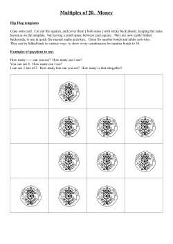 Multiples of 20. Money