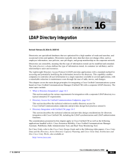 LDAP Directory Integration