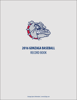 2016 gonzaga baseball record book