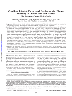 Combined Lifestyle Factors and Cardiovascular Disease Mortality in