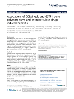 Associations of GCLM, gclc and GSTP1 gene polymorphisms and