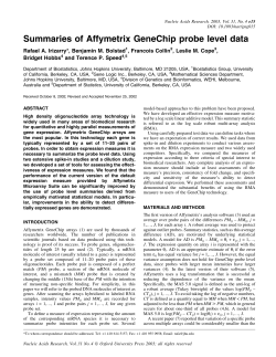 Summaries of Affymetrix GeneChip probe level