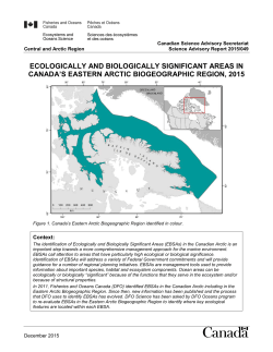 Ecologically and Biologically Significant Areas in