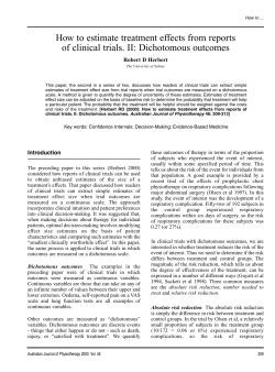 How to estimate treatment effects from reports of clinical trials. II