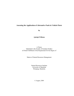 Assessing the Application of Alternative Fuels in Vehicle Fleets
