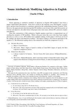 complete paper - Cascadilla Proceedings Project