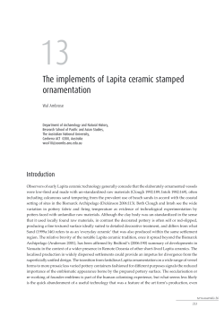 The implements of Lapita ceramic stamped - ANU Press