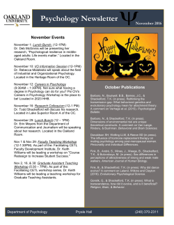 Psychology Newsletter