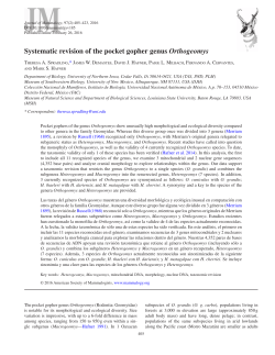 Systematic revision of the pocket gopher genus Orthogeomys
