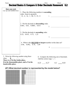 (#7) What decimal number is represented by the model below? 0.25