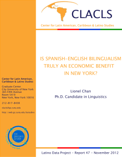 Is Spanish English Bilingualism Truly and Economic Benefit