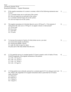 Angular Momentum