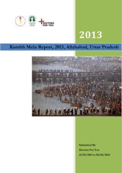Kumbh Mela Report, 2013, Allahabad, Uttar Pradesh