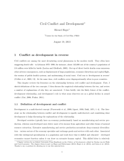 Civil Conflict and Development