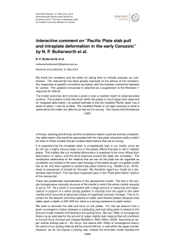 Interactive comment on &ldquo;Pacific Plate slab pull and intraplate