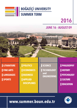 boğazi̇&ccedil;i̇ university summer term