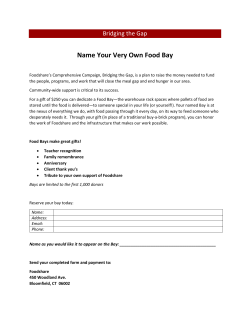 Name Your Very Own Food Bay