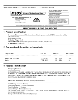 ammonium sulfide solutions