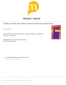 Catholic Feminists and Traditions