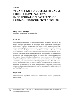 I can`t go to college because I don`t have papers