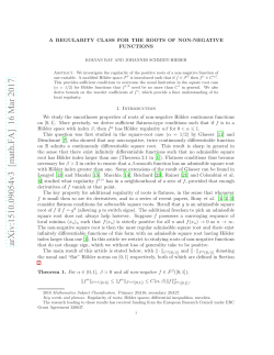 A regularity class for the roots of non