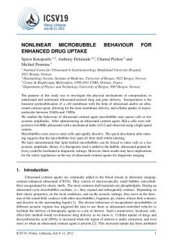nonlinear microbubble behaviour for enhanced drug