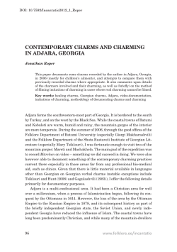 Contemporary Charms and Charming in Adjara, Georgia