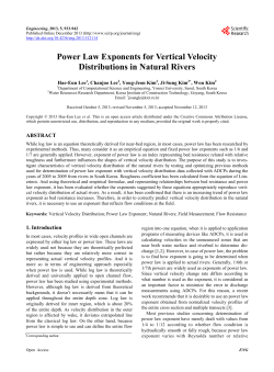 Power Law Exponents for Vertical Velocity Distributions in Natural