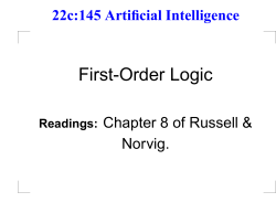 Semantics of First